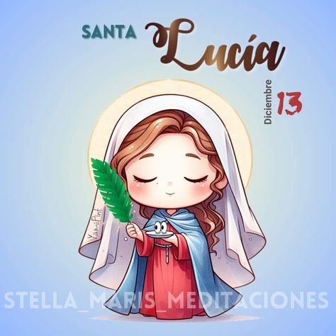 God Cartoon, Mexican Catholic Art, Santa Lucia, Santa Baby, Catholic Art, Virgin Mary, Trust God, Bible, Jesus