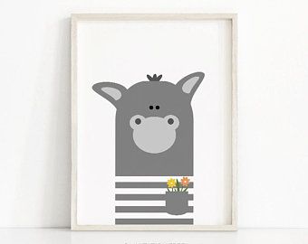 Instant Download Nursery Print, Donkey Nursery Art, Printable Kids Wall Art, Animal Nursery Printables, Kids Art, Animal Print, Digital Art Printable Kids Wall Art, Zebra Nursery, Animal Nursery Art, Modern Wall Art Prints, Animal Wall Art Nursery, Nursery Animal Prints, Kids Wall Art, Nursery Printables, Animal Nursery