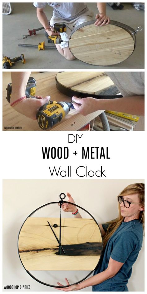 Часы Clock Video, Wood Clock Design, Industrial Diy, Wood Art Design, Diy Wand, Diy Wall Clock, Diy Clock Wall, Cool Clocks, Wall Clock Design