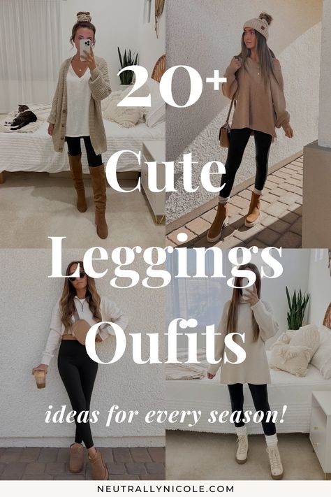 Cute Leggings Outfit Ideas for Every Season Boot And Legging Outfits, Jacket With Leggings Outfit, Plus Leggings Outfit, Errands Outfit Fall, Cute Legging Outfits, Sweater And Leggings Outfit, Cute Leggings Outfit, Outfit Ideas With Leggings, Leggings Outfit Spring