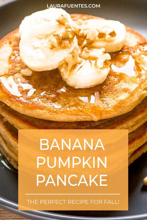 Healthy Pumpkin Pancakes Recipe, Pumpkin Pancakes For Toddlers, Banana Pumpkin Recipes, Healthy Banana Pumpkin Recipes, Healthy Pumpkin Pancakes, Baby Pumpkin Pancakes Recipe, Pumpkin Waffles For Baby, Pumpkin Banana Recipes, Small Batch Pumpkin Pancakes