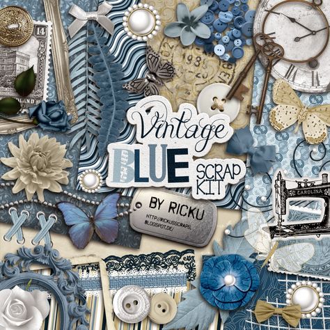 SmartArt Scrapbooking: Scrap-Kits Blue Scrapbook Ideas, Png Packs, Girly Scrapbook, Best Free Script Fonts, Blue Scrapbook, Scrapbook Overlay, Blue Png, Png Pack, Graphic Shapes Design