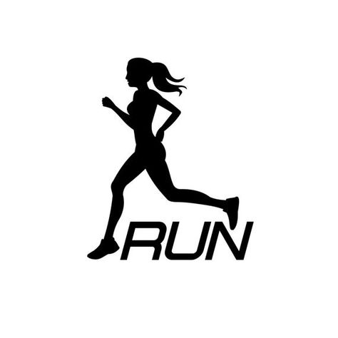 Women's Girl Run Runner / Decal / Bumper Sticker / Laptop Decals / Car Decals / Computer Decals / Ma Runner Tattoo, Running Drawing, Star Wars Decal, Running Tattoo, Computer Decal, Racun Shopee, Run Runner, School Clipart, Running Quotes