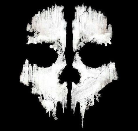 Call Of Duty, Ghost, Mask, Black And White, White, Black