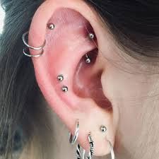 Vertical Tragus Piercing, Piercing Daith, Piercing Conch, Helix Ear, Tragus Piercing, Fake Piercing, Daith Piercing, Women Fashion Accessories, Helix Earrings