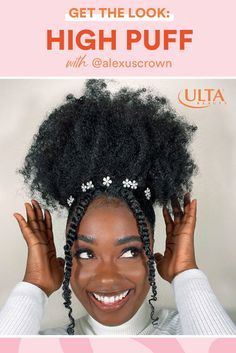 We love a puff, and we know you do too. So pull up your natural curls, add some accessories and voila—cute, simple and oh-so-stunning. Shop everything you need at Ulta Beauty! Puff Styles, Afro Hair Art, Barbie Fairy, Black Inspiration, Beauty Gifts, Hair Art, Afro Hairstyles, Natural Curls, Pull Up