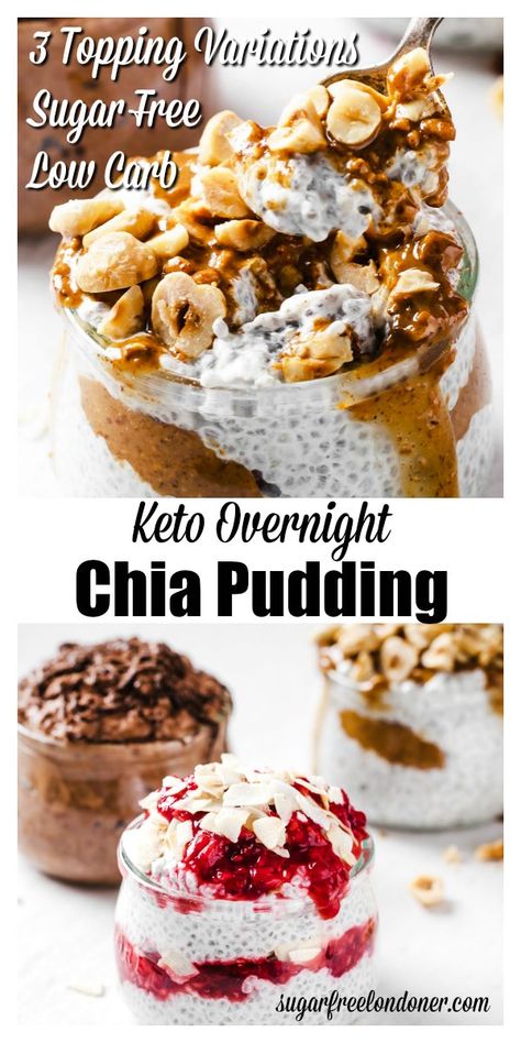 Overnight Chia Pudding, Overnight Chia, Keto Chia Pudding, Chia Pudding Recipe, Cheesecake Oreo, Chia Seed Recipes Pudding, Weekday Breakfast, Breakfast Low Carb, Chia Seed Recipes