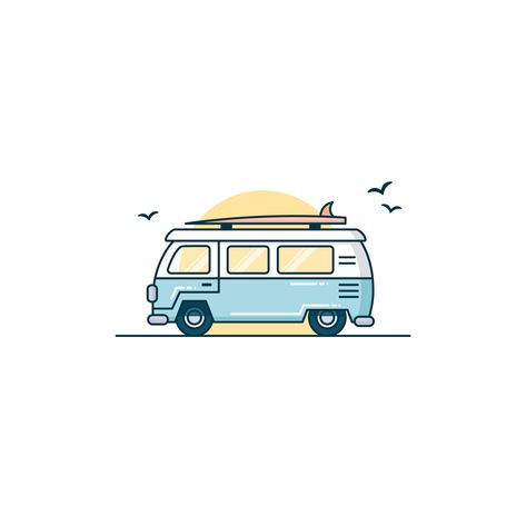 Camper van Icon design. Simple design using colours of summer. Loved creating this icon! #icondesign #iconset #campervanicon #iconaday Van Drawing, Mini Drawings, Surf Art, Instagram Highlight Icons, Instagram Icons, Art Drawings Simple, Beautiful Tattoos, Camper Van, Icon Set