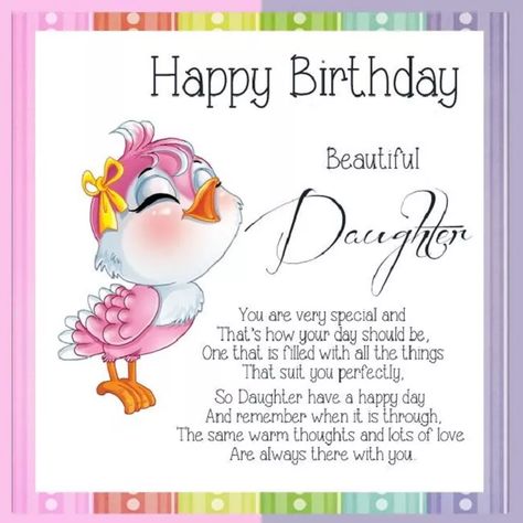 Happy Birthday Daughter Funny, Happy Birthday Beautiful Daughter, Happy Birthday Mom From Daughter, Happy Birthday Birds, 25th Birthday Wishes, Happy Birthday Quotes For Daughter, Birthday Greetings For Daughter, Birthday Wishes For Mom, Birthday Verses