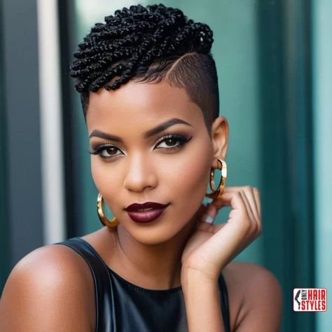 23. Short Twists | 33 Hottest Short Hairstyles For Black Women Short hairstyles for black women have always been a bold and expressive choice, showcasing a unique blend of confidence and style. With an extensive array of options available, it can be overwhelming to choose the perfect short hairstyle that complements your personality and enhances your. Cute Short Natural Hairstyles, Short Hair Mohawk, Women Short Hairstyles, Short Hairstyles For Black Women, Natural Hair Haircuts, Braids With Shaved Sides, Black Women Short Hairstyles, Short Twists, Shaved Hair Cuts