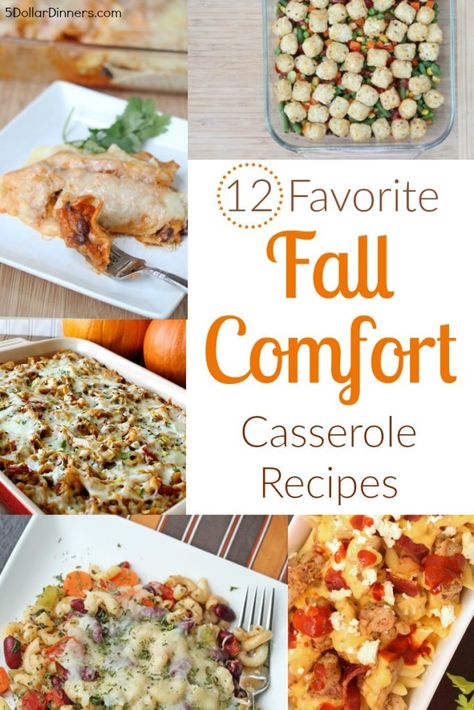 Top 12 Favorite Fall Comfort Casserole Recipes Cheap Easy Healthy Meals, Fall Casseroles, Cheap Lunch, Cheap Family Meals, Fall Meals, Comfort Dinner, Healthy Casserole Recipes, Comfort Casseroles, Large Family Meals