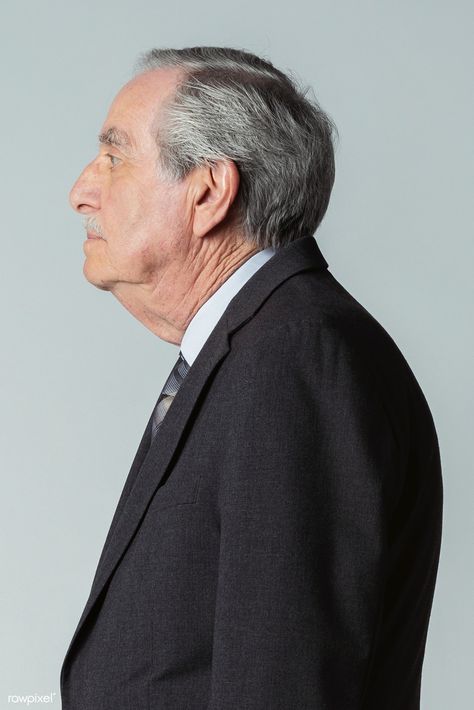 Senior businessman wearing a suit in a profile view | premium image by rawpixel.com / McKinsey Profiles Reference, Walking References, Suit Side View, Male Side View, Profile Reference, Side Profiles, Body References, Male Profile, Profile Drawing