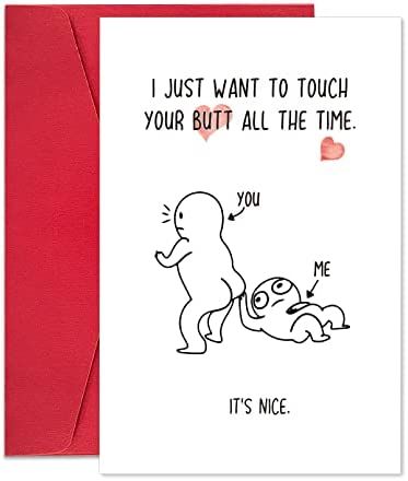 Ogeby Funny Valentines Day Card Gifts for Boyfriend Girlfriend, Naughty Valentines Day Gifts for Husband Wife, Cute Birthday Card for Him Her, Touch My Butt Love Card Check more at https://shop.vutha.net/ogeby-funny-valentines-day-card-gifts-for-boyfriend-girlfriend-naughty-valentines-day-gifts-for-husband-wife-cute-birthday-card-for-him-her-touch-my-butt-love-card/ Drawing Ideas For Husband, National Boyfriend Day Card, Birthday Drawings For Boyfriend, Valentines Day Card Boyfriend, Valentines Gift Box For Boyfriend, Presents For Boyfriend Valentines Day, Cute Love Cards For Him, Card Gifts For Boyfriend, Cute Drawings For Girlfriend