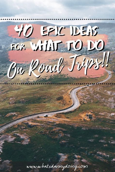 EXACTLY WHAT TO DO ON A ROAD TRIP!!  Are you heading on a road trip and want to keep the boredom at bay? Check out these 40 fun things to do on road trip with friends. Epic road trip ideas to keep everybody happy in the car on long journeys. Enjoy!  #roadtrip #roadtrips #roadtripideas #thingstodoonroadtrips #whattodoonaroadtrip #funroadtripideas Trips With Friends Ideas, Fun Things To Do In The Car With Friends, Birthday Road Trip Ideas, What To Do On A Road Trip With Friends, Things To Do In The Car With Friends, Things To Do On A Road Trip With Friends, Things To Do On A Roadtrip, Road Trip Things To Do In The Car, What To Do In The Car