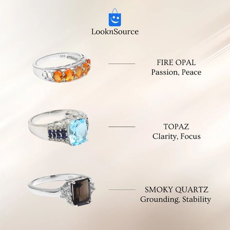 Fall in love with the magic of gemstones! This season, embrace the trend of stackable rings and create unique combinations that reflect your personal style. Opulent Opal: Shimmer with the mesmerizing play of color in an opal ring. Brilliant Topaz: Channel inner strength and confidence with a dazzling topaz ring. Enigmatic Smoky Quartz: Add a touch of mystery and sophistication with a smoky quartz ring. ️ Mix, match, and stack your favorites! We offer a stunning collection of gemstone rin... Smoky Quartz Ring, Quartz Ring, Opal Ring, Inner Strength, Topaz Ring, Opal Rings, Smoky Quartz, Stackable Rings, The Trend