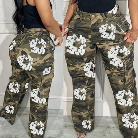 Flower Camouflage Print Cargo Pants Available in Sizes S-XL✨💫 Bouija.me 🛍️ #fashion #style #ootd #boots #trendy #trends #trendsfashion #outfitoftheday #outfitinspiration #fashionblogger #fashionista #styleblogger #styleblog #trends #trend #outfit #pants #onlineshopping #onlineshop #shopping #shoponline #shoes #shorts #summer #pants #sandals #outfit #outfits #shop #onlineboutique Daily Fashion Outfits, Fringe Romper, Female Pants, Unique Flower, Camouflage Print, Wide Leg Pant, Women's Shapewear, Loose Style, Printed Jumpsuit