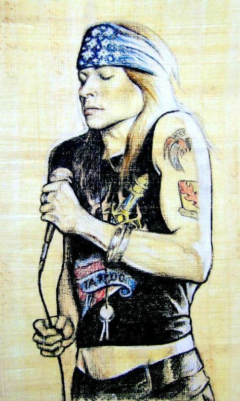 Axl Art Rock Band Drawings, Rock And Roll Girl, Rose Sketch, Sweet Child O' Mine, Scratch Art, Rose Drawing, Celebrity Drawings, Roses Drawing, Grunge Art