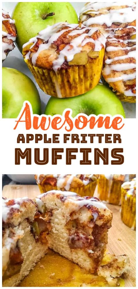 Country Apple Fritter Muffins Apple Fritter Muffins, Fluffy Muffins Recipe, Apple Muffin, Flax Eggs, Apple Muffin Recipes, Apple Fritter Bread, Berry Recipes, Apple Fritter, Vegan Apple