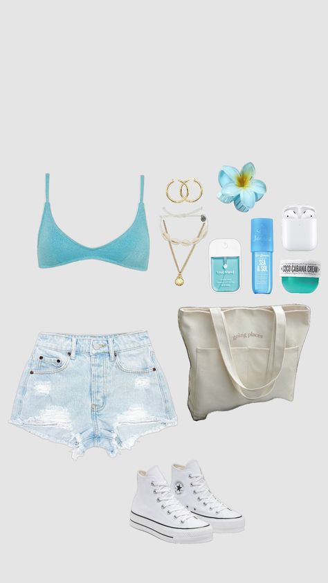 Beach Day blue outfit 🌊 #outfitinspo #outfit #blueoutfit #beach #summer #summeroutfit #beachoutfit Beach Day Outfit Summer Bikinis, Beach Day Outfit Summer, Beach Day Outfit, Bucket Lists, Summer Bikinis, Summer Bucket Lists, Summer Bucket, Day Outfit, Blue Outfit