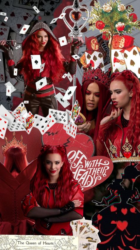 descendants 4 red & quenn of hearts collage- ❤️♥️♠️ #descendants4 #descendants #red #queenofhearts #collageart #collages #artist #artisticcollage #artistsupport #artistsonshuffle #disneydescendants Aesthetic Wallpaper Artist, Descendants Red, Disney Descendants Characters, Wallpaper Artist, Descendants Disney, Descendants Pictures, Disney Original Movies, Descendants 4, Brandon Rogers