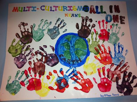 love this kid-made poster...will definitely do with my kiddos! Harmony Day Activities, Cultural Diversity Activities, Multicultural Night, Multicultural Crafts, Multi Cultural Art, Multicultural Classroom, Diversity Activities, Multicultural Activities, Art Essay