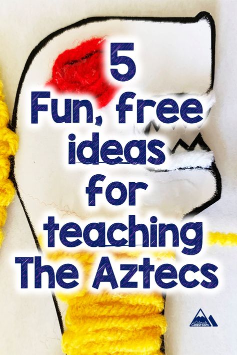 Aztec Projects For Middle School, Aztec Crafts, Aztecs For Kids, Aztec Project, Mythology Crafts, Teacher Tips And Tricks, Elementary Social Studies, Aztec History, Culture Crafts