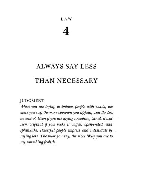 48 Rules Of Power, Books Summaries, Psych Quotes, The 48 Laws Of Power, Laws Of Power, Dark Psychology, Power Quotes, Say Less, 48 Laws Of Power