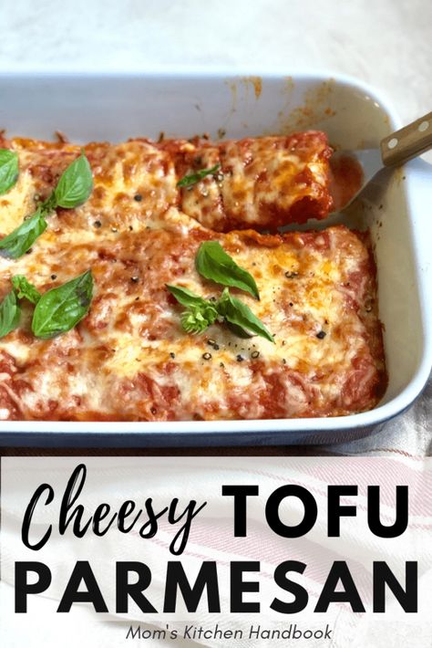 Tofu Parmigiana, Tofu Parmesan, Tofu Lasagna, Parmesan Dinner, Tofu Recipes Healthy, Tofu Dishes, Parmesan Recipes, Classic Italian Dishes, Baked Tofu