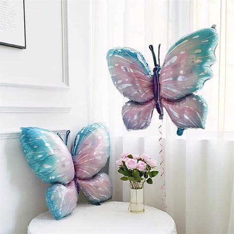 Butterfly Balloons, Sunflower Baby Showers, Largest Butterfly, Number Balloons, Mors Dag, Butterfly Shape, Purple Butterfly, Colorful Butterflies, Balloon Garland