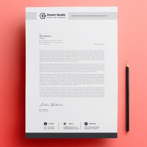 Company Paper Design, Letter Heads Design Creative, Corporate Letterhead Design, Modern Letterhead Design, Letterhead Design Inspiration, Letterhead Template Word, Free Letterhead Templates, Company Letterhead Template, Professional Letterhead