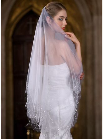 JJ's House Wedding Veils Beading Tulle Bridal This length was obtained from manually measuring the product  5CM of error are accepted. Ivory White 39.37 in (100cm) 62.99 in (160cm) Cut Edge Fingertip Length Angel cut/Waterfall Two Tier With Blusher Wedding Veils. #JJ's House #WeddingVeils #Beading #Tulle #Bridal #Thislengthwasobtainedfrommanuallymeasuringtheproduct #5CMoferrorareaccepted #Ivory #White #CutEdge #FingertipLength #AngelcutWaterfall #TwoTier #WithBlusher #WeddingVeils Veils With Blusher, Fingertip Length Wedding Veil, Beaded Wedding Veils, Blusher Veil, House Wedding, Wedding Veils, Ivory White, Beading, Angel