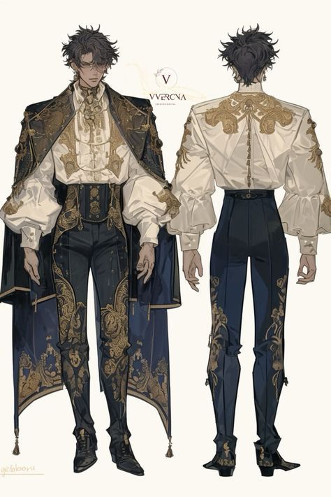 Royal Attire Men, Sorcerer Outfit Male, Royal Clothing Men, Fantasy Mens Clothes, Masquerade Outfit Men, Royal Outfits Male, Fantasy Outfits Male, Fantasy Fashion Male, Male Fantasy Clothing Design