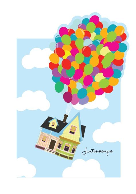 Up House Painting Disney Easy, Up Art Pixar, House From Up Painting, Up Drawings Pixar House, House From Up, Up Painting Disney, Up Movie Drawing, Up Pixar Art, Up Movie Painting