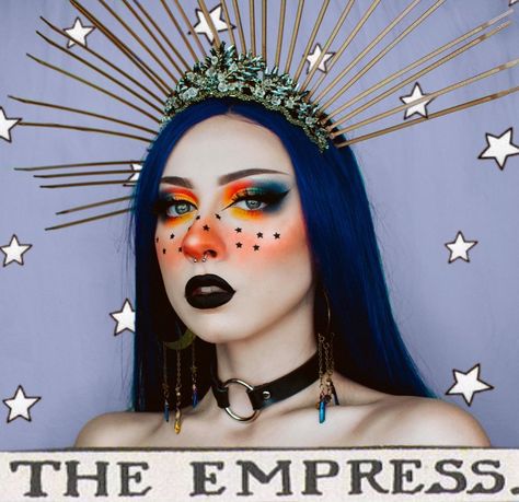 Tarot Card Makeup, Tarot Makeup, The Empress Card, Empress Card, Card Makeup, Empress Tarot Card, Empress Tarot, The Empress, The Devil