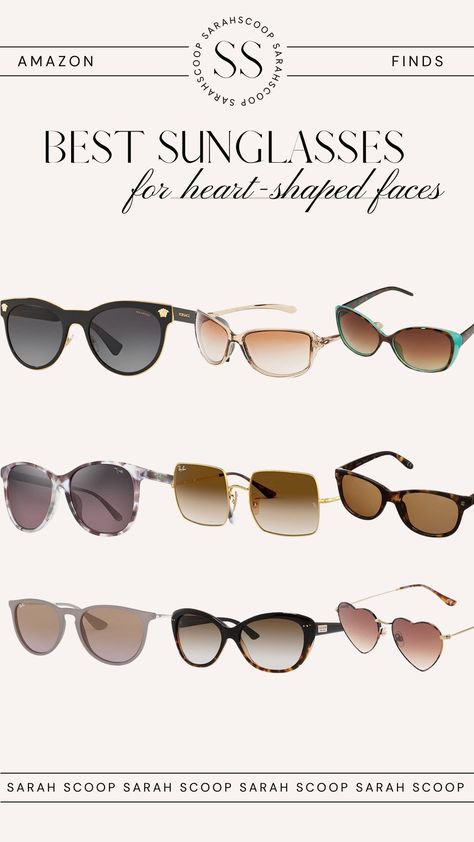 Sunglasses For Heart Shape Face Women, Heart Shaped Face Sunglasses, Sunglasses For Heart Shaped Face, Heart Shaped Face Glasses, Heart Shape Face, Heart Shaped Face, Sunglasses For Your Face Shape, Shape Face, Best Sunglasses