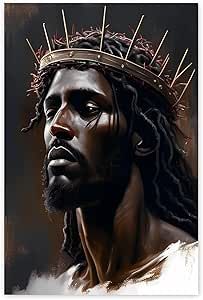 Gabbana Black Jesus Diamond Painting Kits, Full Round Diamond Art Kits for Adults 5D Jesus Diamond Art, Personalized Gifts for Family and Friends Room Wall Decor 8x12 Inch Black Christian Art, Friends Room, Jesus Art Drawing, Art Kits For Adults, Diamond Art Kits, Panther Art, Black Jesus, Jesus Christ Artwork, Heaven Art