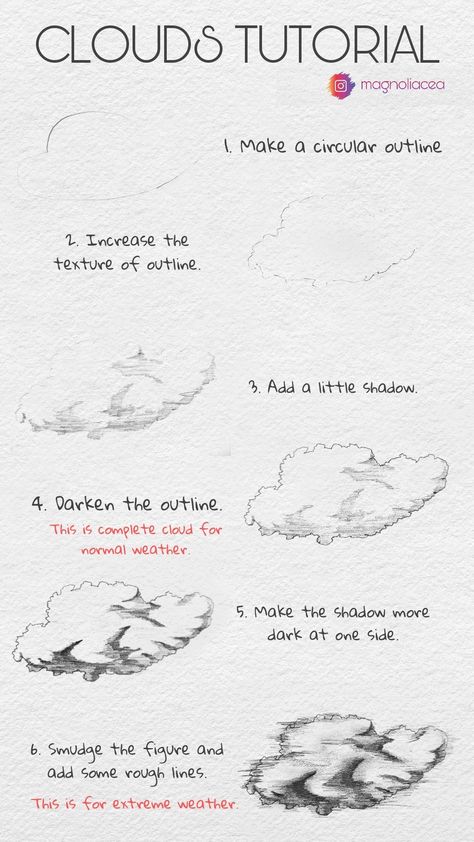 How to draw clouds, sketching and drawing. Clouds Drawing Tutorial, How To Sketch Clouds, How To Draw Realistic Clouds, Clouds Pencil Drawing, Drawing Clouds Tutorial, How To Draw Clouds Step By Step, How To Draw Clouds With Pencil, Cloud Pencil Drawing, Clouds Drawing Simple