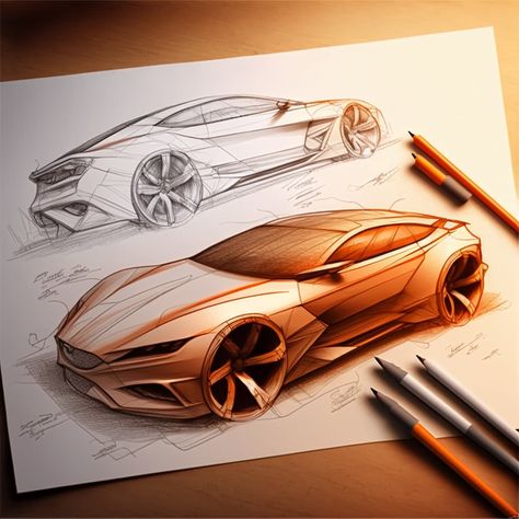 A. I. Car Design Sketch Futuristic Cars Design Drawing, Cars Sketch Design, Concept Cars Sketch, Concept Car Design Ideas, Automobile Design Sketches, Futuristic Car Design Sketches, Concept Car Design Sketches, Automotive Design Sketch, Car Design Drawing