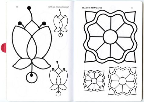 Native American Applique Patterns, Beading Templates Native, Native American Patterns Templates, Indian Beadwork Patterns, Beaded Medallion Patterns, Ojibwa Beadwork, Metis Beadwork Patterns, Beading Templates, Metis Beading