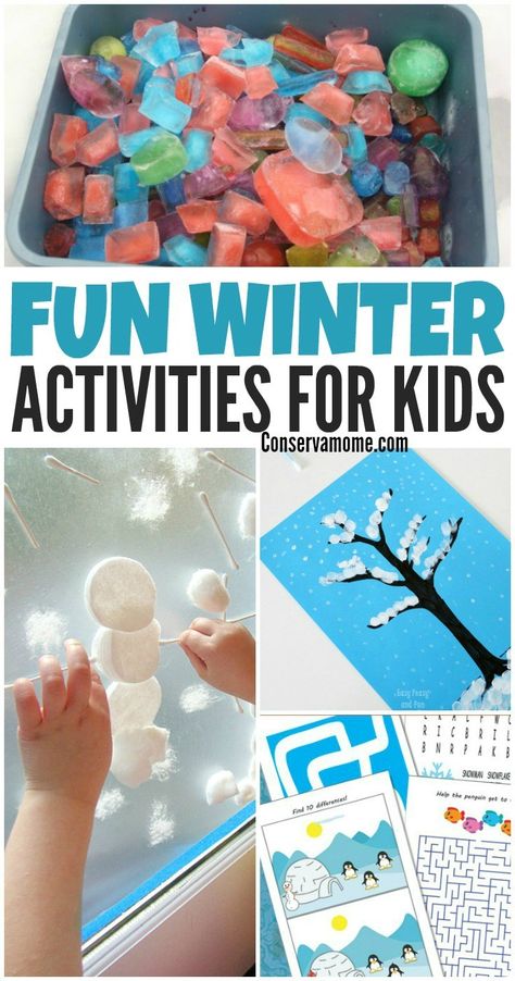 Fun Winter Activities for Kids - PIN Fun Winter Activities For Kids, Winter Activities For Toddlers, Activities For Students, Fun Winter Activities, Winter Activities For Kids, Toddler Winter, Winter Crafts For Kids, Indoor Activities For Kids, Indoor Activities