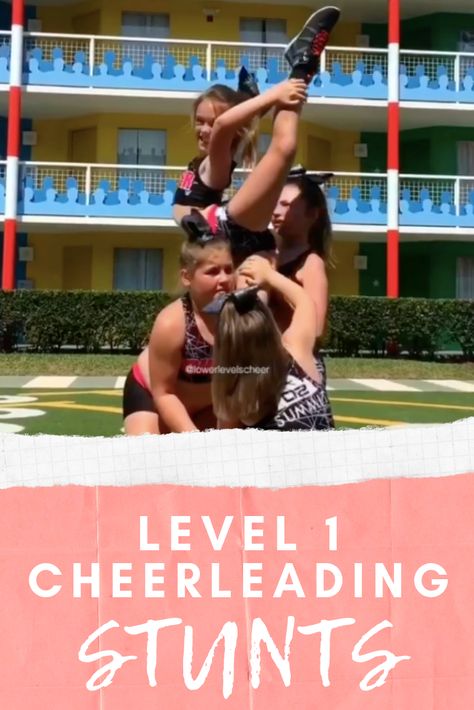 Level 1 Cheer Stunts, Level 1 Stunt Sequence, Level 1 Stunts Cheer, Cheer Pyramids Level 2, Two Stunt Group Pyramids, 4 Stunt Group Pyramid, Cool Cheer Stunts Level 2, Cheerleading Stunt, Stunt Doubles