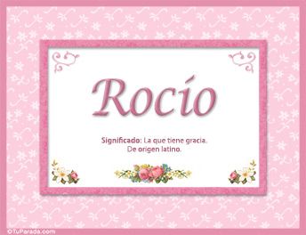 Rocío, nombre, significado y origen de nombres Ashley Name, L Names, Name Frame, Fiesta Birthday, Female Names, Girls Wall Art, Names With Meaning, Name Art