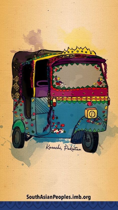 Textile Map, Truck Art Pakistan, Make Disciples Of All Nations, Pakistan Art, Pakistani Art, The Great Commission, Pakistan Culture, Great Commission, Pakistani Culture