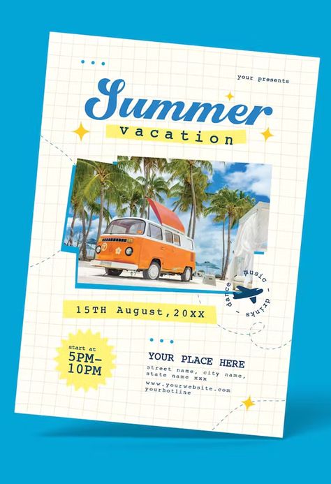 Summer Fashion Poster Design, Summer Graphics Design, Vacation Graphic Design, Summer Promotion Design, Promotional Design Poster, Summer Event Poster, Summer Design Poster, Graphic Design Flyer Layout, Vacation Poster Design