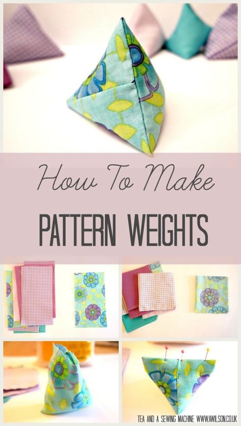 how to make pattern weights tutorial Pattern Weights, Triangular Pattern, Sewing Bee, Sew Ins, Sewing Projects For Beginners, Sewing For Beginners, Sewing Accessories, Free Sewing, Craft Tutorials