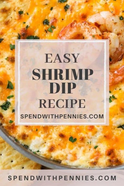 A cheesy, slightly spicy shrimp dip is one of the best party appetizers! Made with cream cheese, Old Bay, and hot sauce it is always one that has guests coming back for more. #spendwithpennies #shrimpdip #seafoodrecipe #dip #appetizer #seafood #hotdip Easy Shrimp Dip, Shrimp Cream Cheese Dip, Shrimp And Crab Dip, Shrimp Dip Recipe, Shrimp Dip Recipes, Best Spinach Artichoke Dip, Bacon Cheese Dips, Dip Recipes Hot, Best Party Appetizers