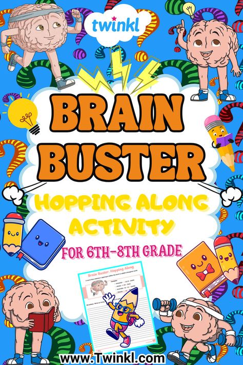 Brain Buster: Hopping Along Activity For 6th-8th Grade Brain Busters, Spelling Worksheets, Text Structure, Fun Brain, Literary Devices, English Language Arts, Engagement Activities, Language Arts, Small Groups