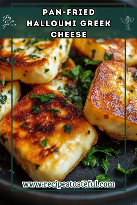 This quick and delicious recipe features halloumi cheese pan-fried to golden perfection, enhanced with garlic and mint. Perfect as an appetizer or a side dish, it’s a great way to enjoy the unique texture and flavor of this Mediterranean cheese. Halloumi Cheese Recipes, Haloumi Recipes, Haloumi Cheese, Fried Halloumi, Greek Cheese, Halloumi Cheese, Cheese Appetizers, Quick Weeknight Meals, The Taste