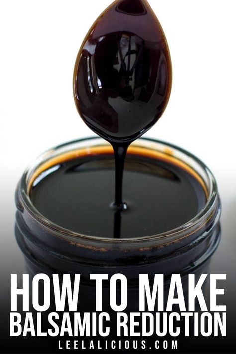 Learn how to make Balsamic Reduction with this simple method. It is a wonderful condiment that can add a completely new level of deliciousness to a range of savory and also sweet dishes. Basalmic Reduction, Balsamic Reduction Sauce, Balsamic Reduction Recipe, Insulin Resistance Diet Recipes, Diy Salad Dressing, Balsamic Glaze Recipes, Maple Balsamic, Balsamic Reduction, Man Food