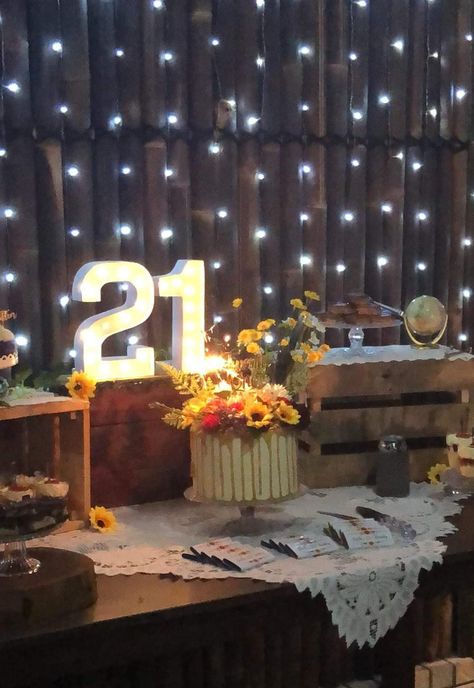 21st Birthday cake 21st Birthday Ideas Western, Country 21st Birthday, Cowgirl 21st Birthday, Rustic Buttercream Cake, 21st Sign, Barn Birthday Party, 21st Birthday Ideas, 21st Birthday Themes, 21st Birthday Sign